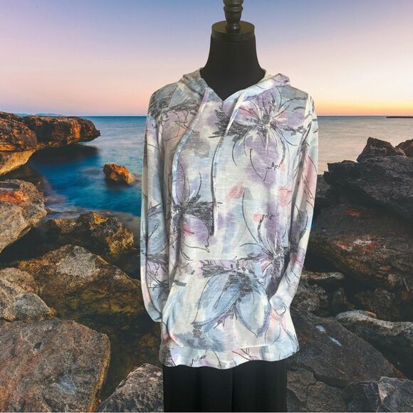 Alfred Dunner Lightweight Knitted Hoodie, Size Medium - Picture 1 of 8